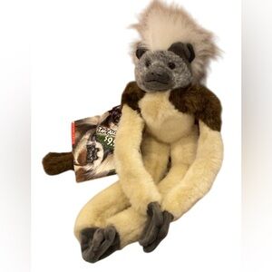 Cottontop Tamarin Long Tail Monkey 15” Plush Stuffed Animal Tag-Along Tails NWT